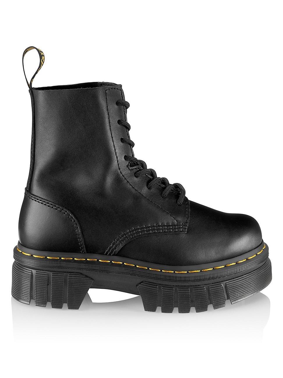 Womens Audrick 8-Eye Leather Combat Boots Product Image