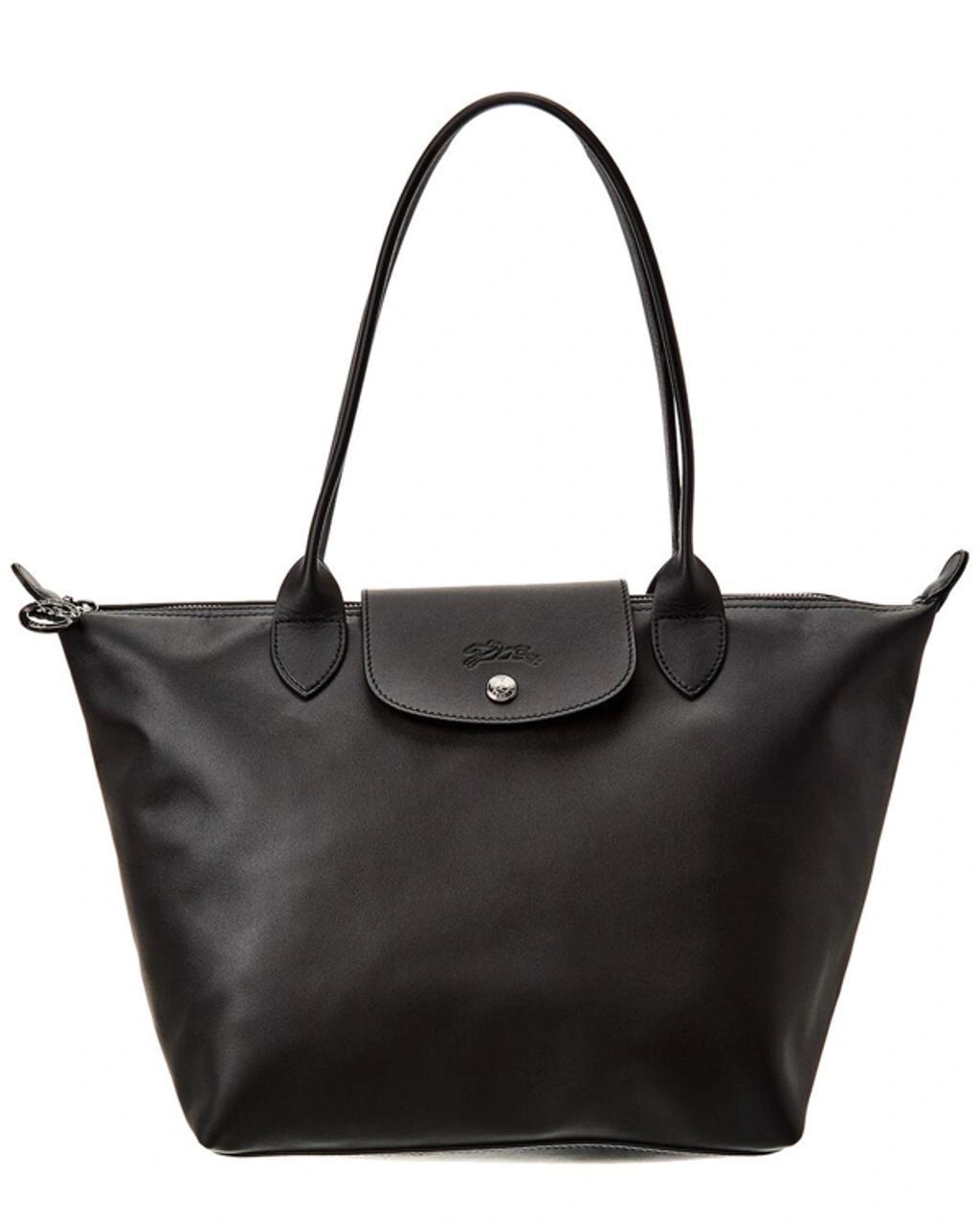 LONGCHAMP Le Pliage Xtra Medium Leather Tote In Black Product Image