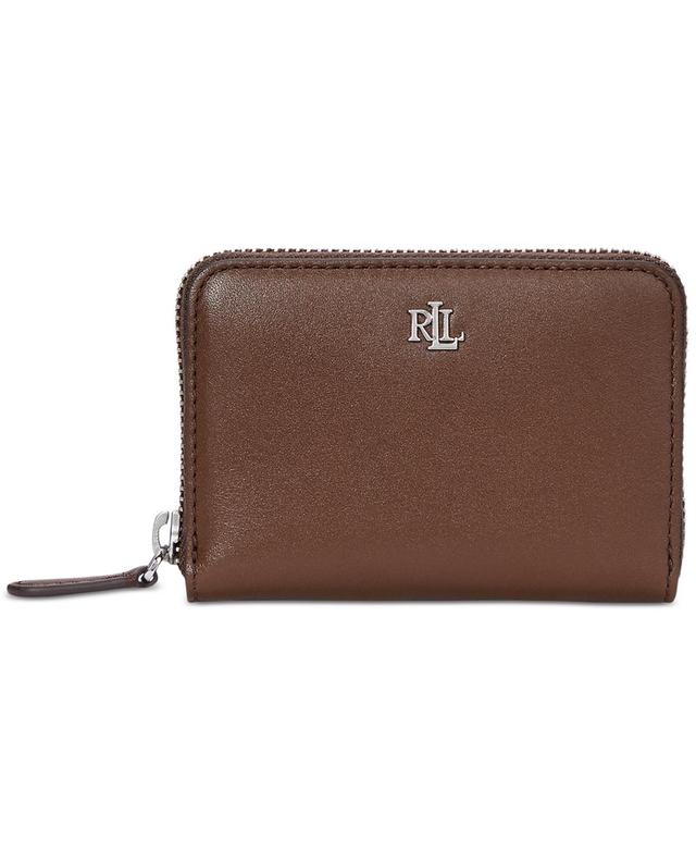 Womens Full-Grain Leather Small Zip Continental Wallet Product Image