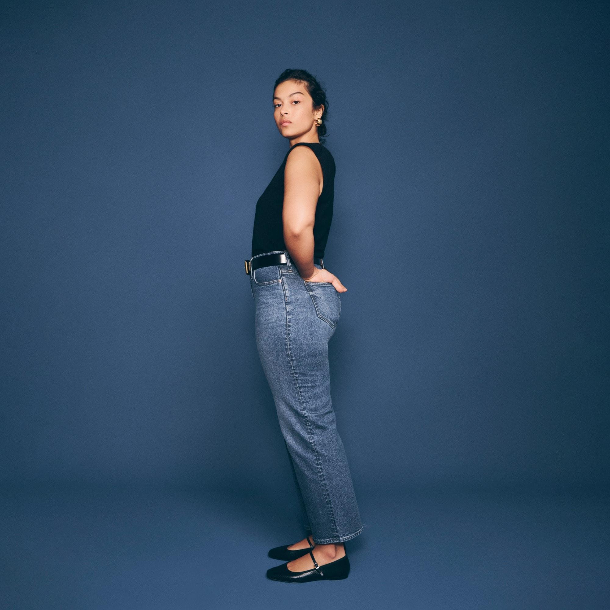 Curvy slim-wide jean in 1996 semi-stretch Product Image