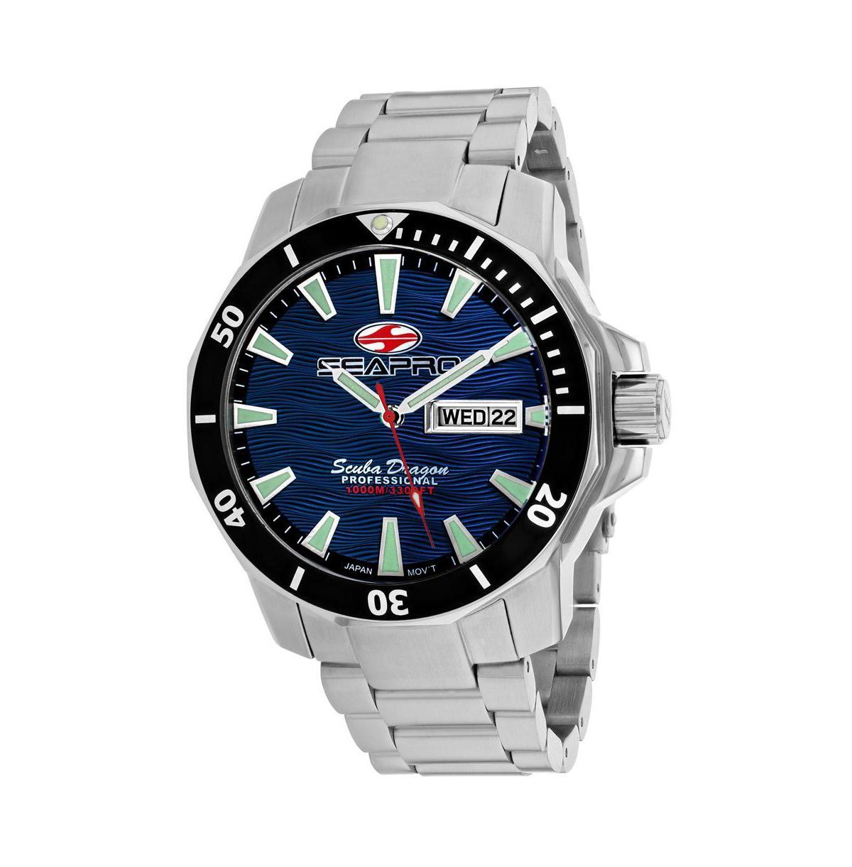 Seapro Mens Scuba Dragon Diver Limited Edition 1000 Meters Blue Dial Watch - SP8316S - Blue Product Image