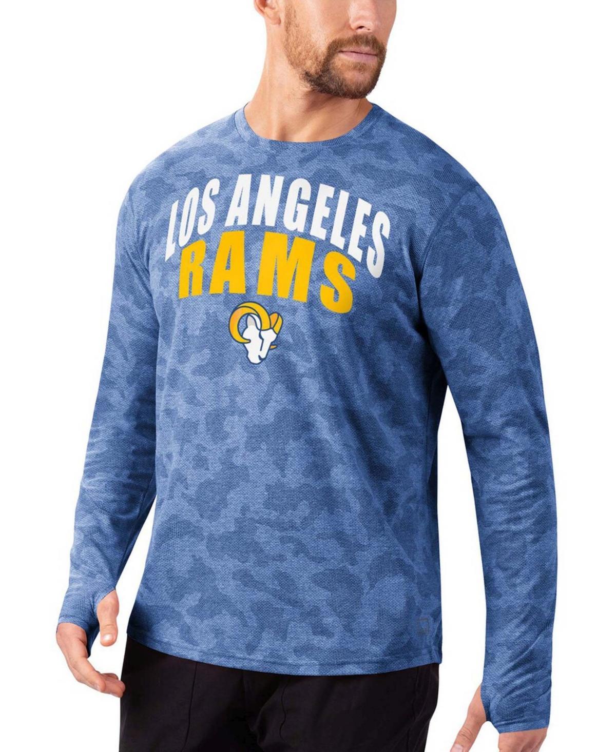 Mens Royal Los Angeles Rams Camo Performance Long Sleeve T-shirt Product Image