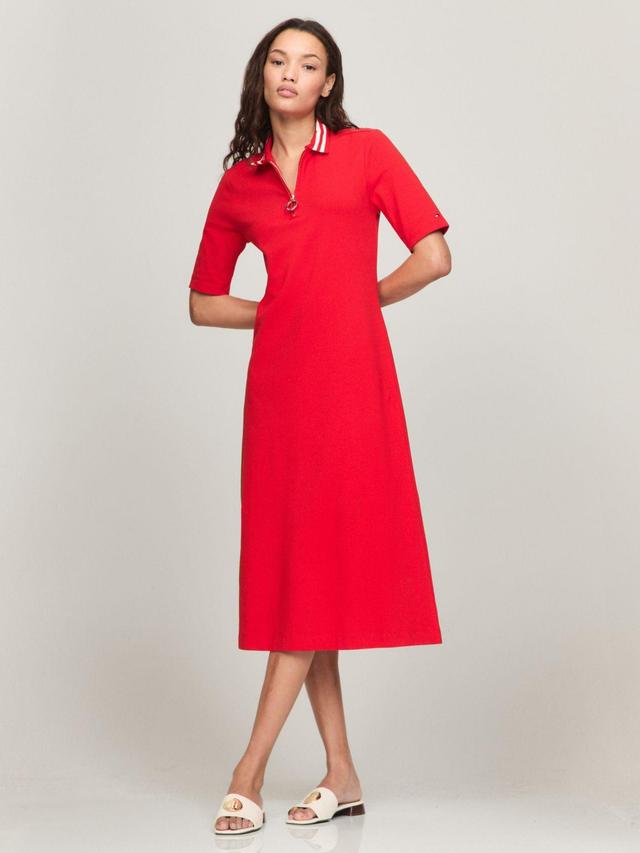 Tommy Hilfiger Women's Zip Polo Midi Dress Product Image