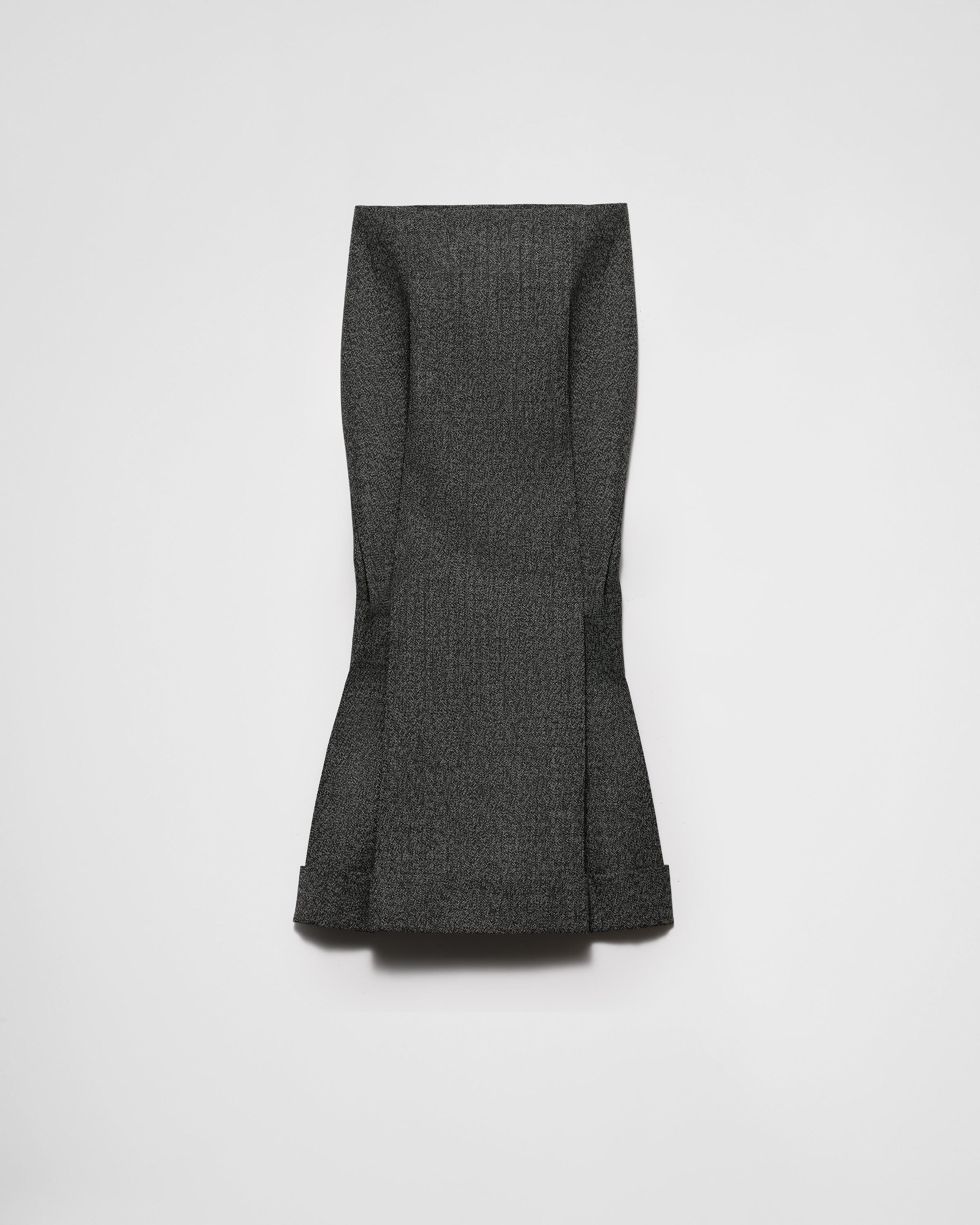 Mouliné wool midi-skirt Product Image