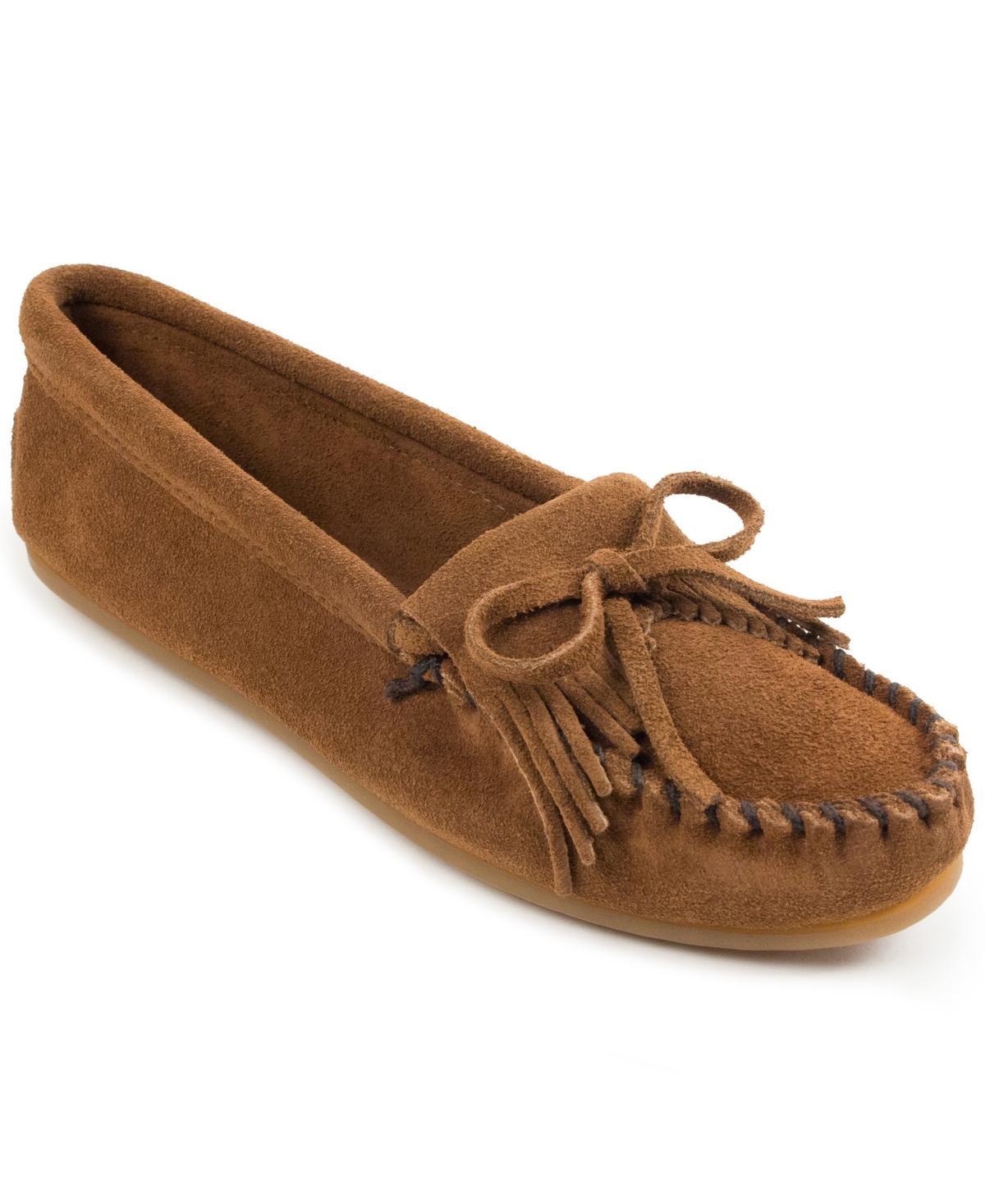 Minnetonka Kilty Suede Moc Suede) Women's Moccasin Shoes Product Image