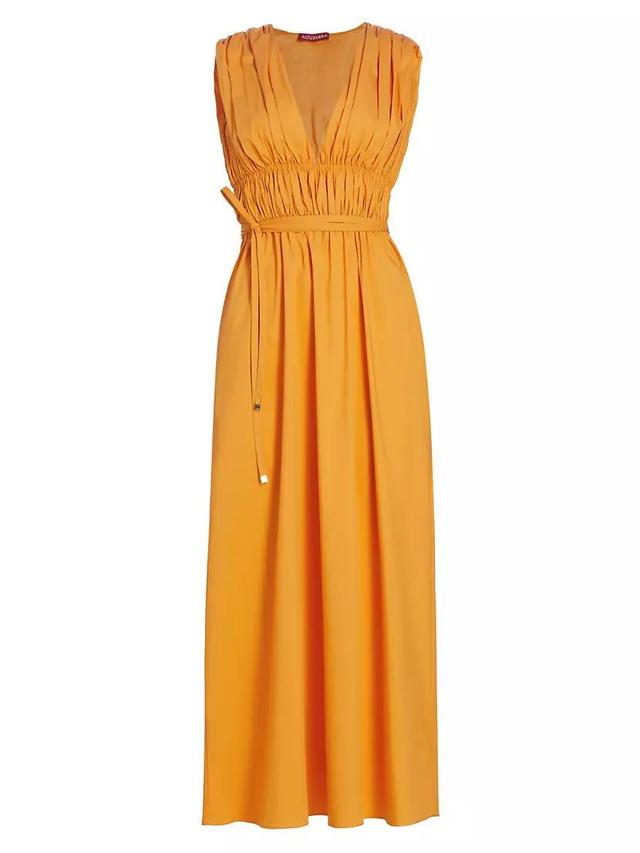 Fiona Cotton Shirred Maxi Dress Product Image