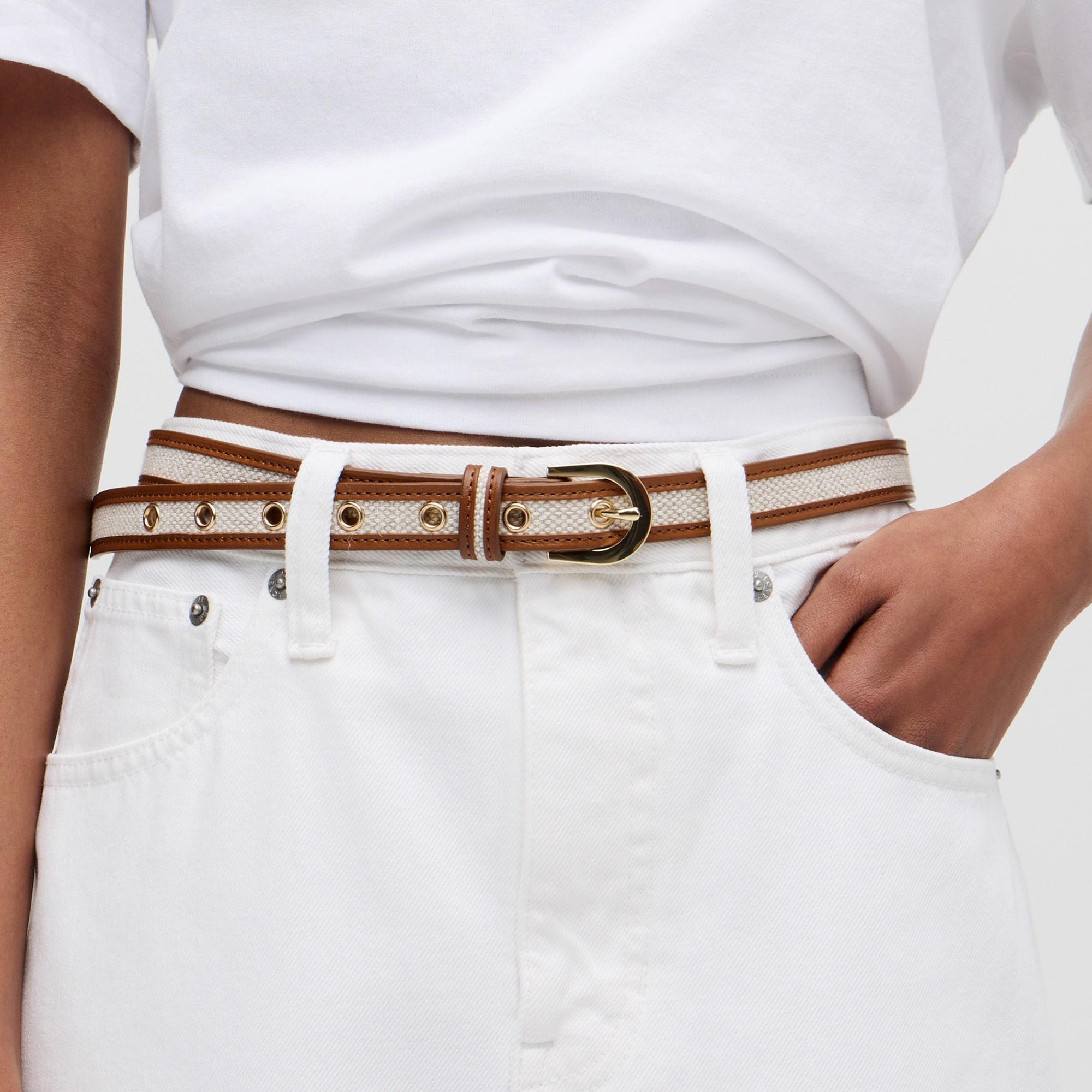 Slim classic belt in Italian leather Product Image