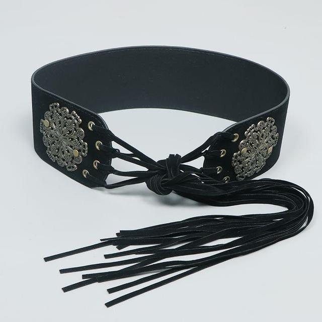 Metal Accent Lace-Up Waist Belt Product Image