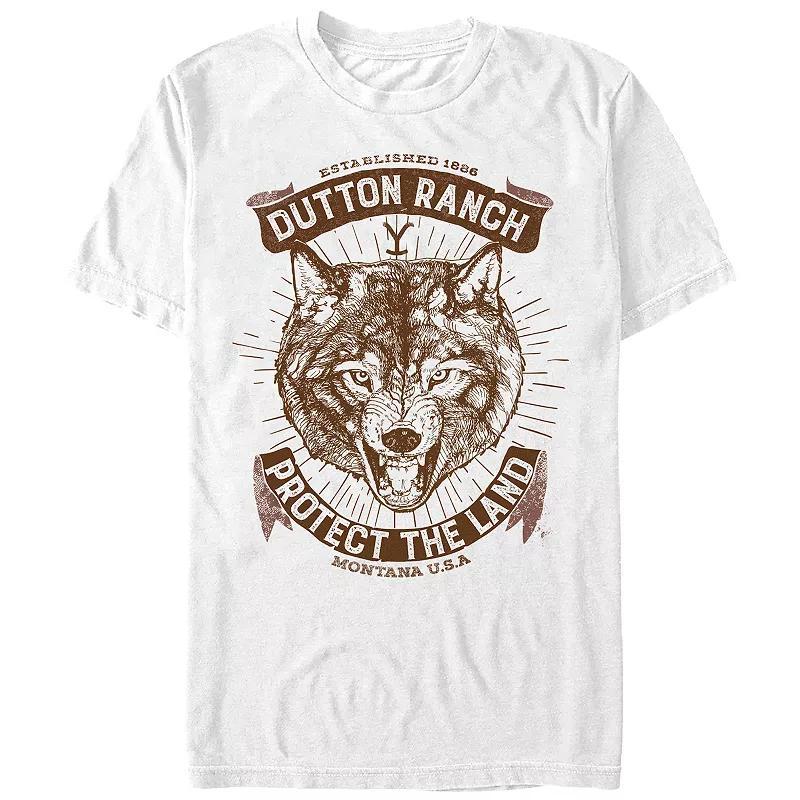 Mens Yellowstone Dutton Ranch Wolf Protector Graphic Tee Product Image