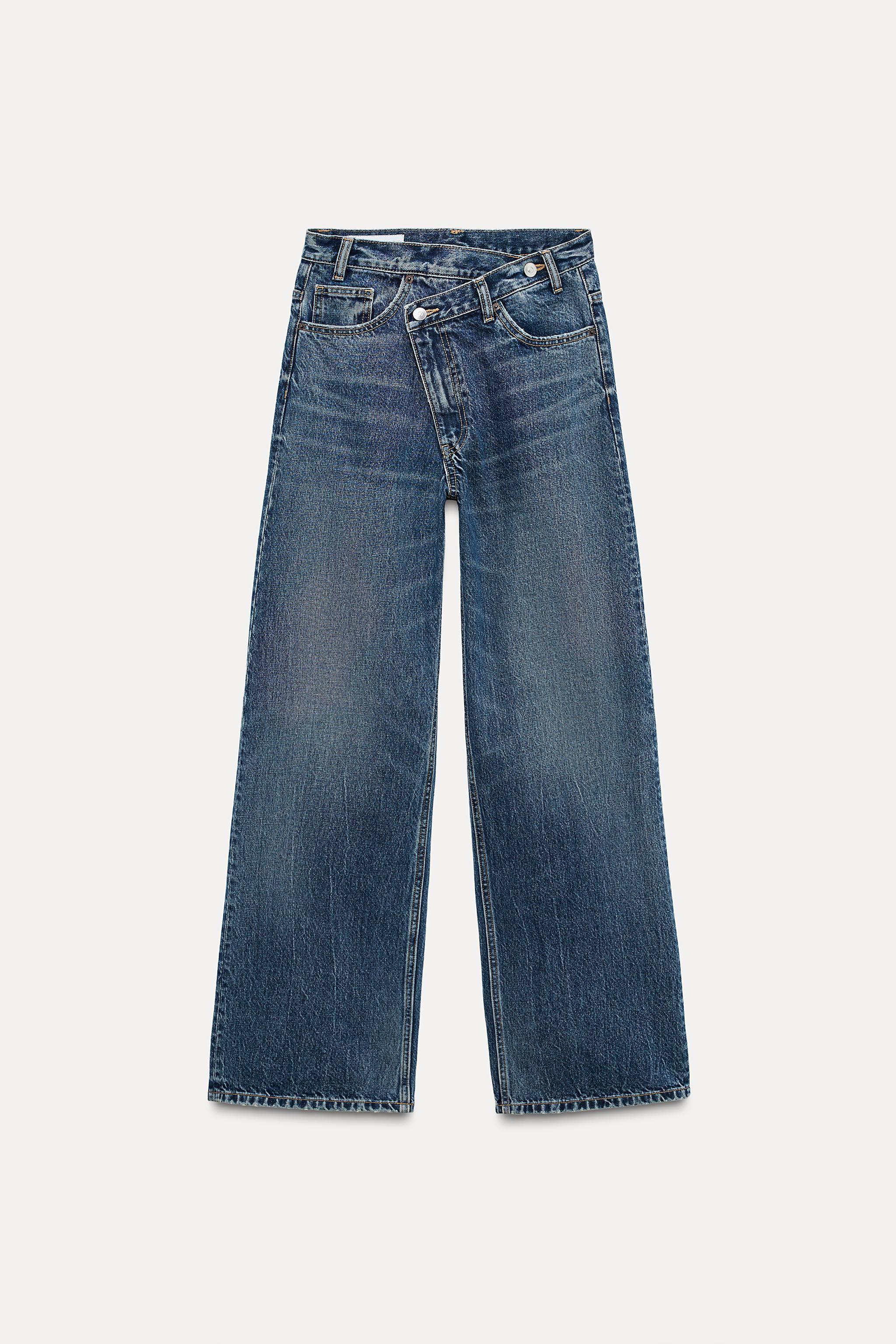 TRF HIGH RISE WIDE LEG CROSSOVER WAISTBAND JEANS Product Image