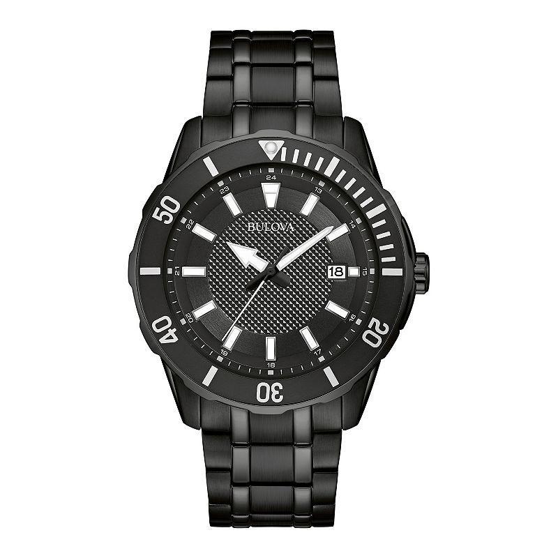 Bulova Mens Black Stainless Steel Watch - 98B361 Product Image