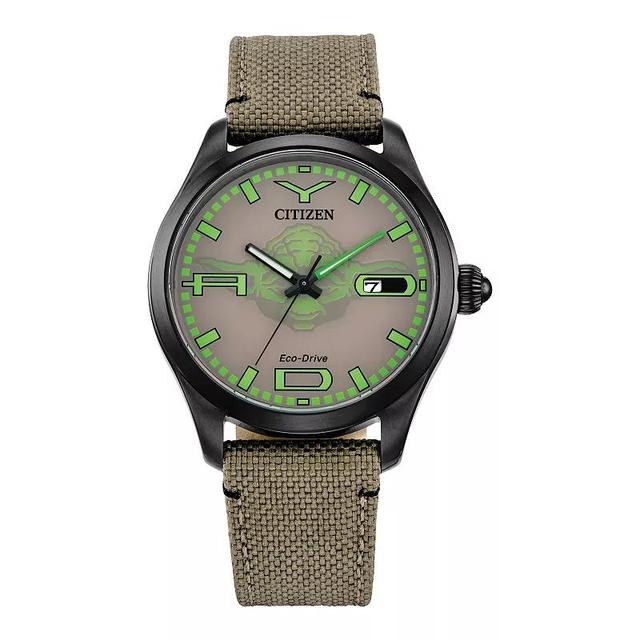 Men's Citizen Eco-DriveÂ® Star Warsâ¢ Yodaâ¢ Beige Nylon Strap Watch with Brown Dial (Model: Bm6839-06W) Product Image