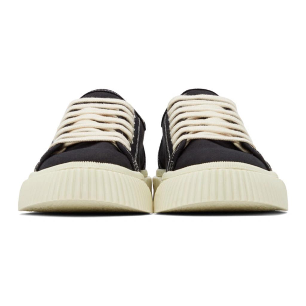 Low-top Textured Sole Sneakers In Black Product Image