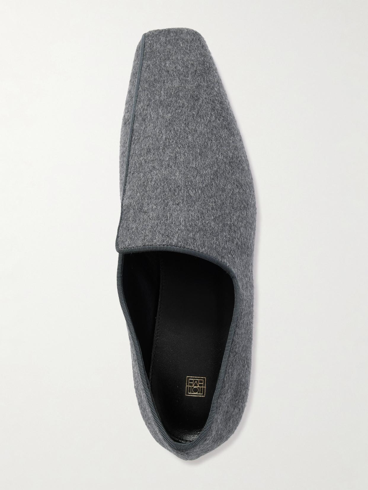 TOTÊME The Piped Loafer Grey Melange In 074 Grey Melange Product Image