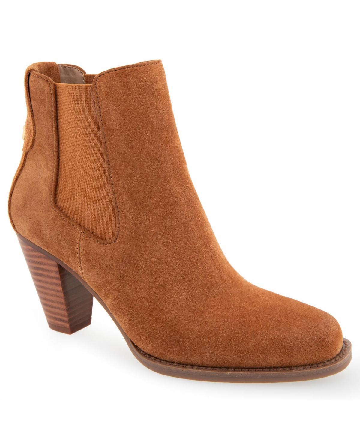 Aerosoles Lido Womens Ankle Boots Brown Leather Product Image