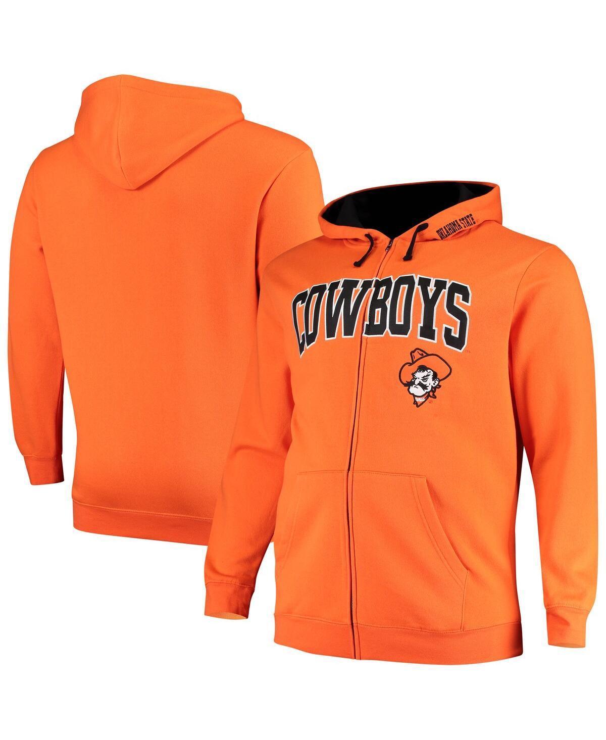 Mens Colosseum Orange Oklahoma State Cowboys Big and Tall Full-Zip Hoodie Product Image