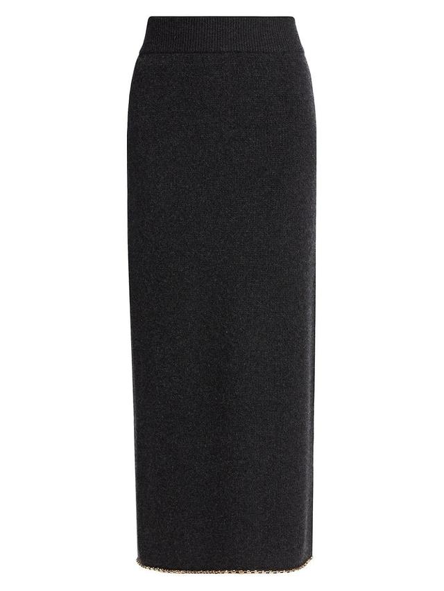 Womens Wool-Cashmere Chainlink Maxi Skirt Product Image