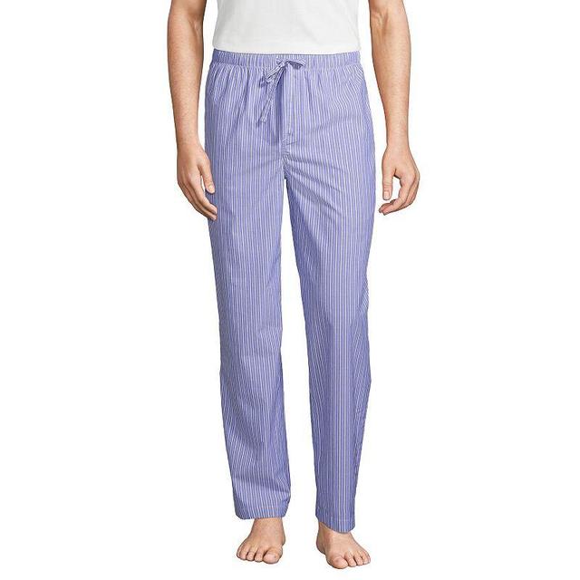 Big & Tall Lands End Poplin Pajama Pants, Mens Radiant Blue Product Image