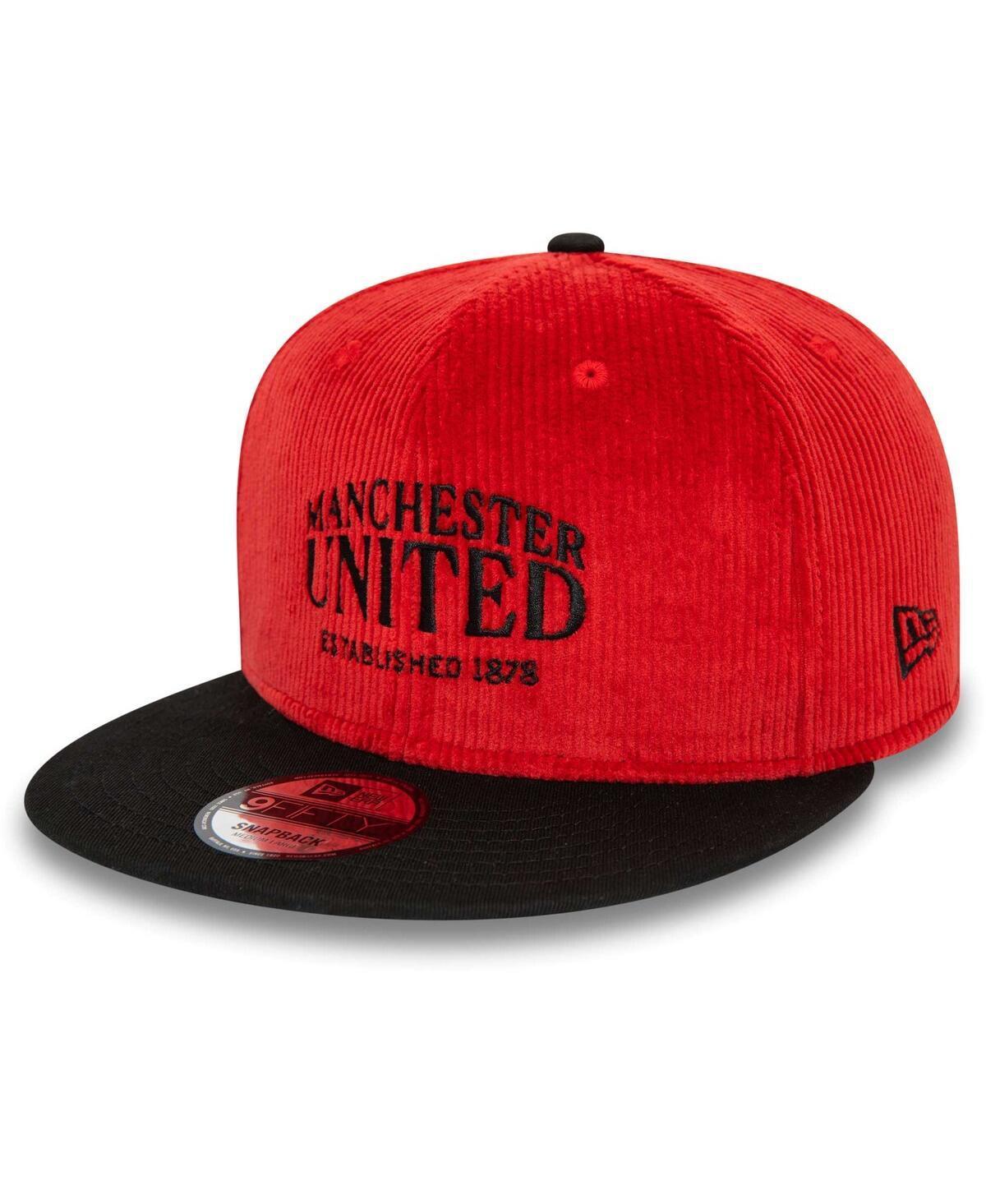 Mens New Era Red Manchester United Corduroy 9FIFTY Snapback Hat Product Image