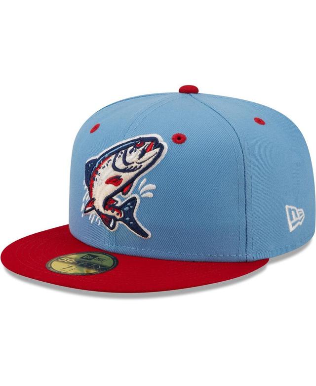 Mens New Era Light Blue Spokane Indians Alternate Authentic Collection 59FIFTY Fitted Hat Product Image