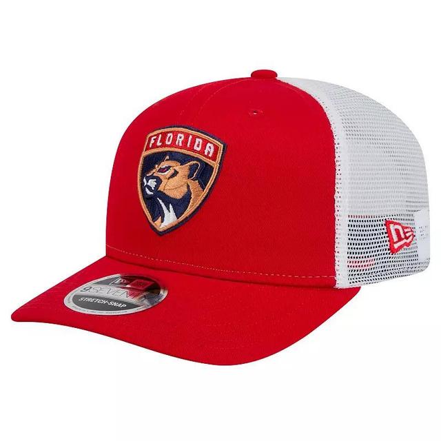 Mens New Era Red Florida Panthers Core Trucker 9SEVENTY Stretch-Snap Hat Product Image