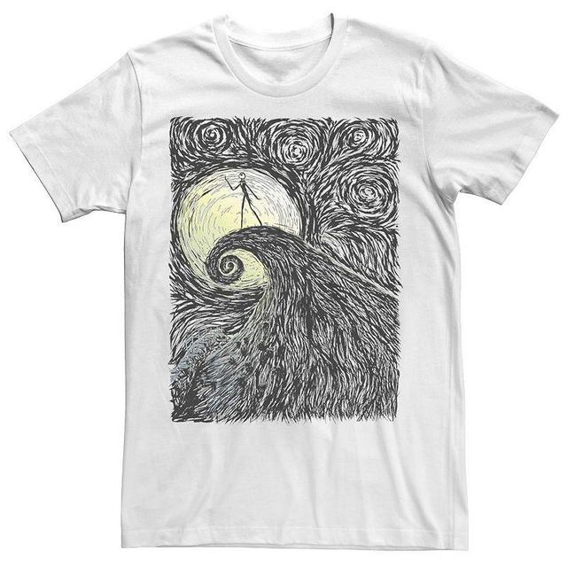 Disneys The Nightmare Before Christmas Mens Spiral Hill Portrait Tee Athletic Grey Product Image