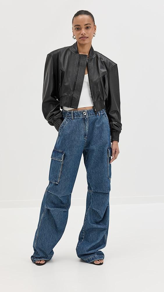 Coperni Denim Wide Leg Cargo Pants | Shopbop Product Image