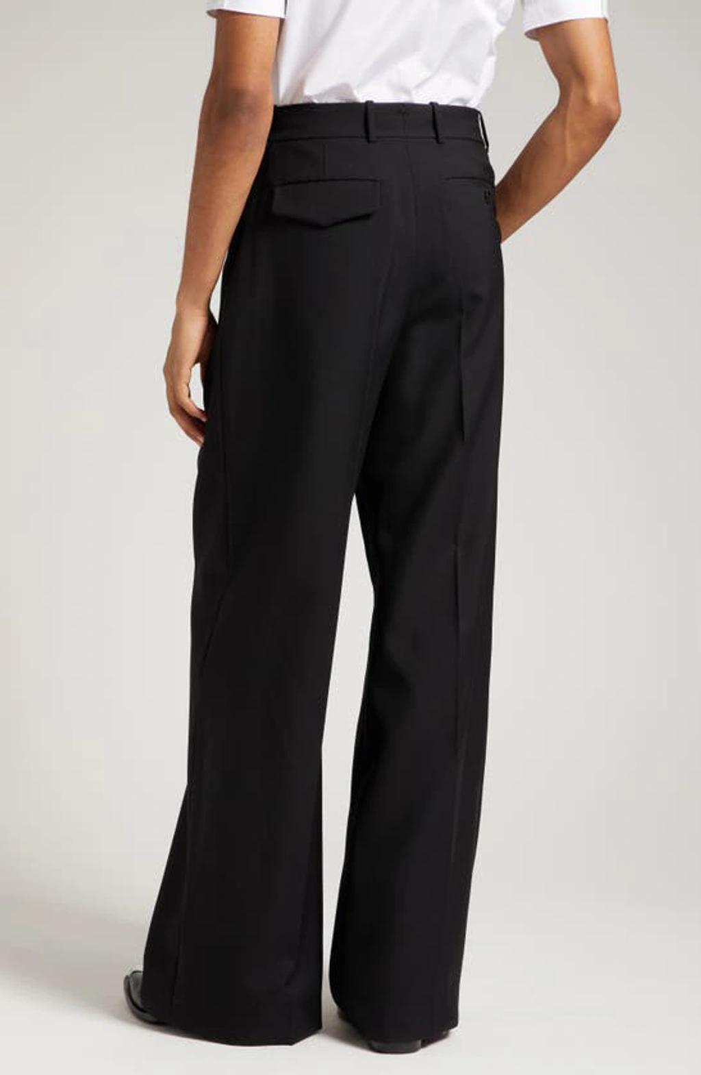 Wool Tailored Trousers In Black Product Image