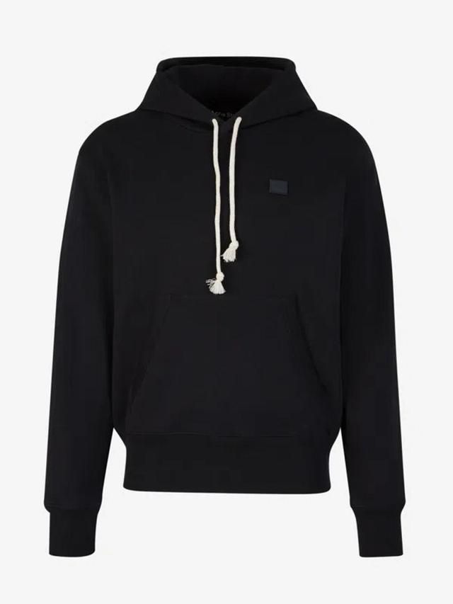 Hooded Cotton Sweatshirt In Black Product Image