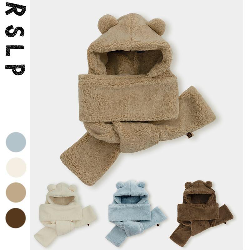 Bear Ear Scarfed Trapper Hat Product Image