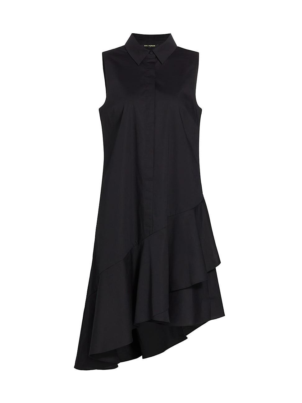 Womens Monique Asymmetric Cotton Poplin Shirtdress Product Image