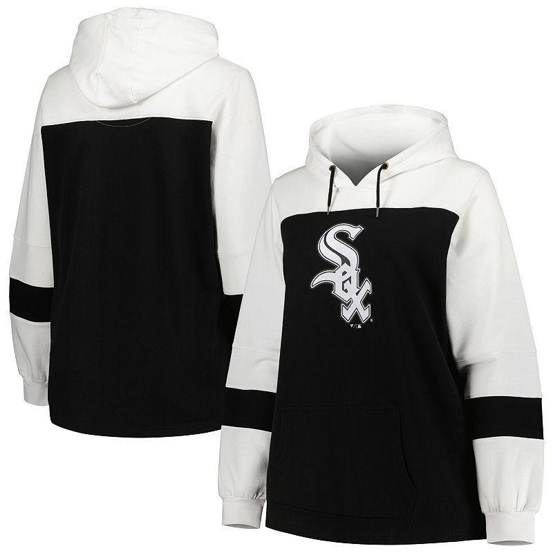 Womens Chicago White Sox Plus Size Colorblock Pullover Hoodie Product Image