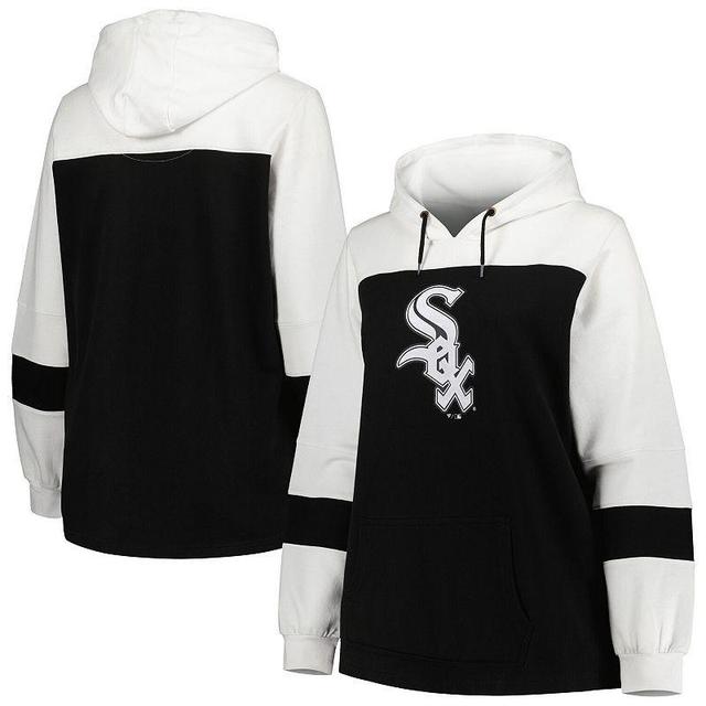 Womens Chicago White Sox Plus Size Colorblock Pullover Hoodie Product Image