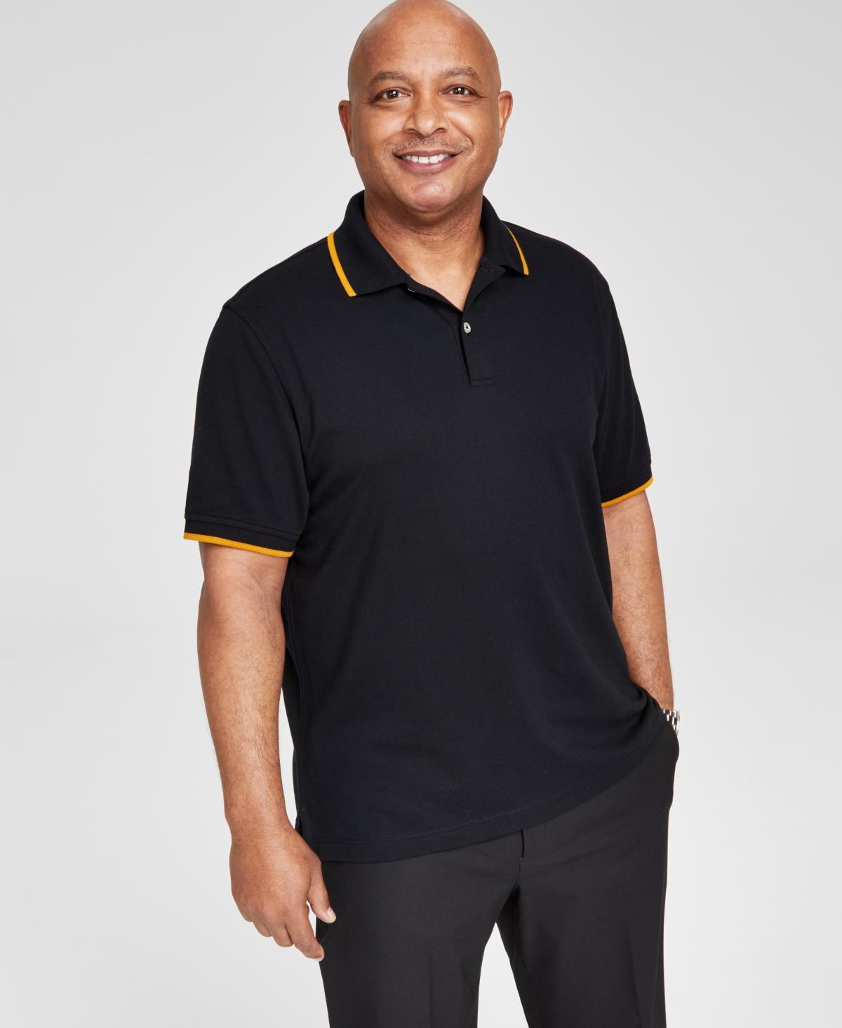 Club Room Mens Regular-Fit Tipped Performance Polo Shirt, Created for Macys Product Image