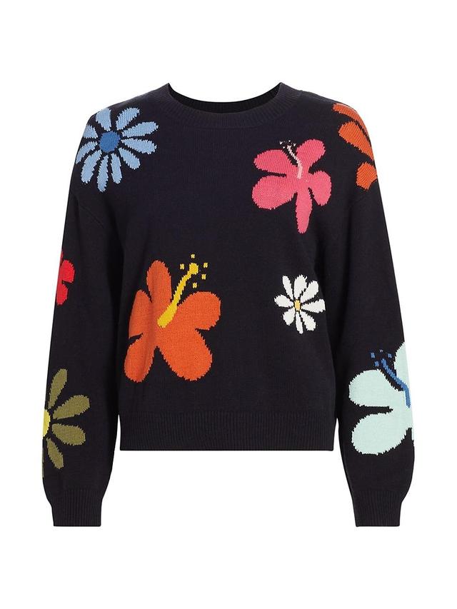 Womens Zoey Floral Crewneck Sweater Product Image