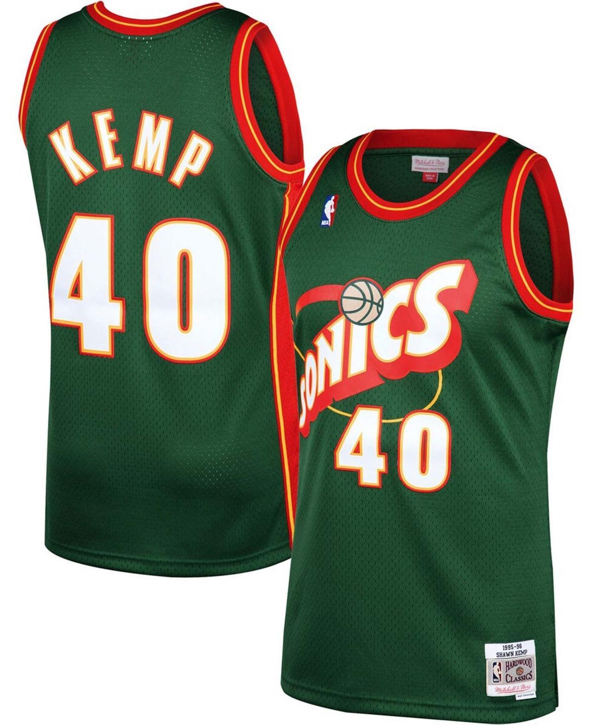 Mens Shawn Kemp Green Seattle Supersonics 1995-96 Hardwood Classics Swingman Jersey - Green Product Image