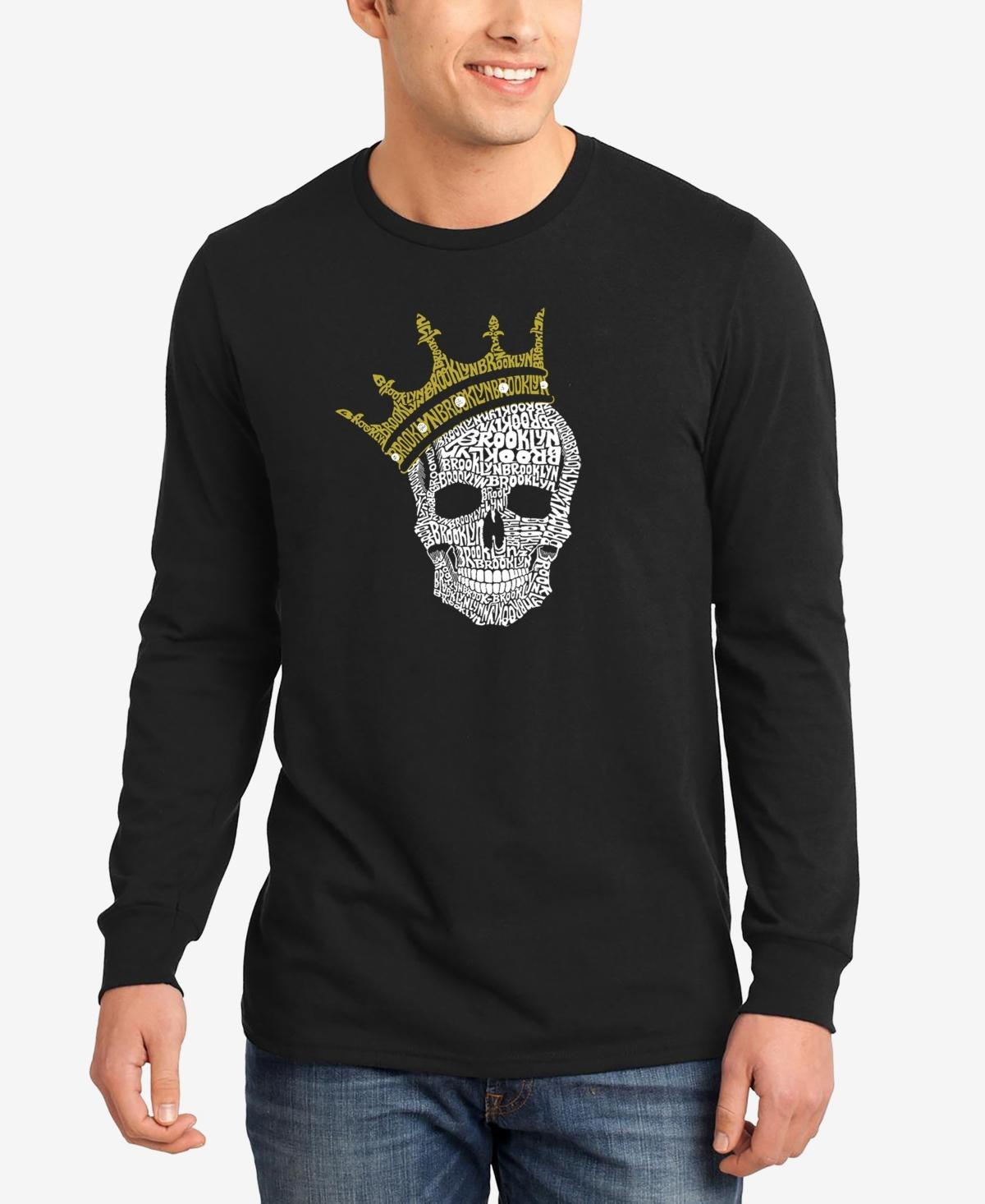 La Pop Art Mens Brooklyn Crown Word Art Long Sleeve T-shirt Product Image