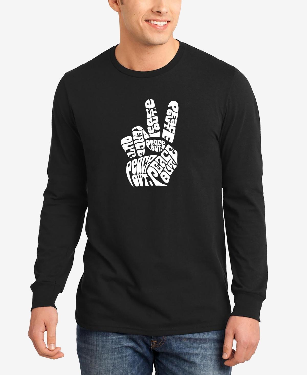 La Pop Art Mens Thanksgiving Heart Word Art Long Sleeve T-Shirt Product Image