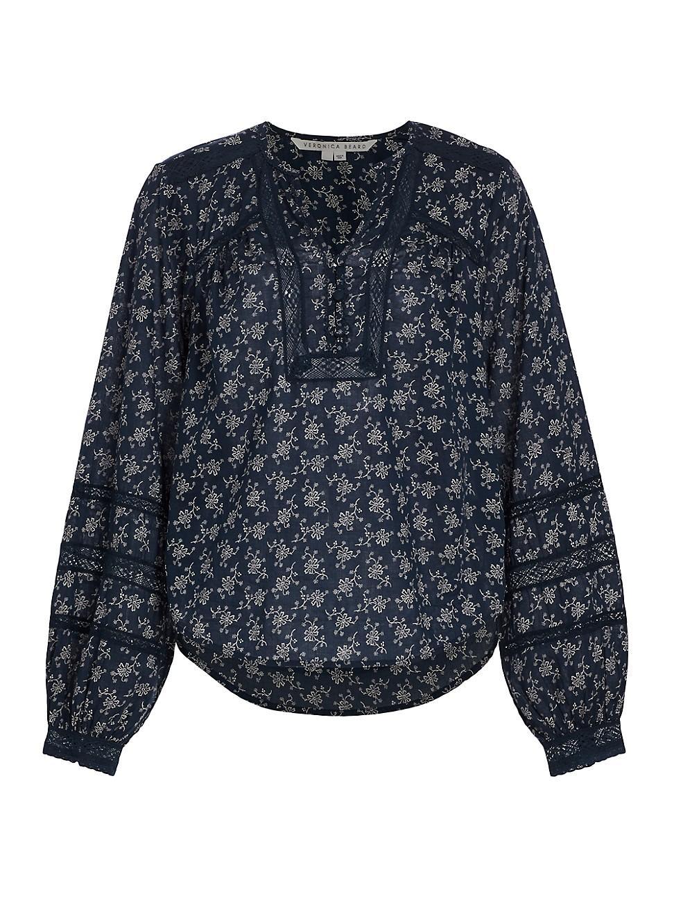 Womens Kent Cotton Floral Blouse Product Image