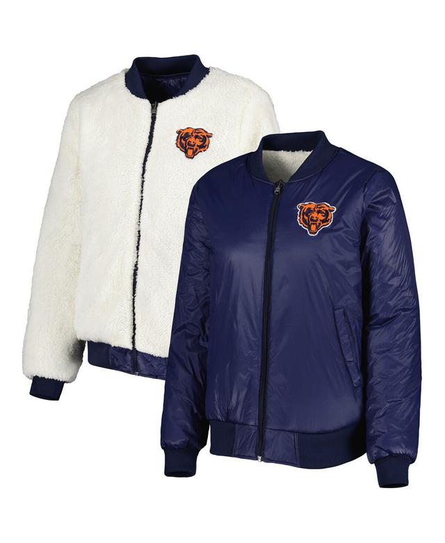 Womens G-III 4Her by Carl Banks Oatmeal/Navy Chicago Bears Switchback Reversible Full-Zip Jacket Product Image