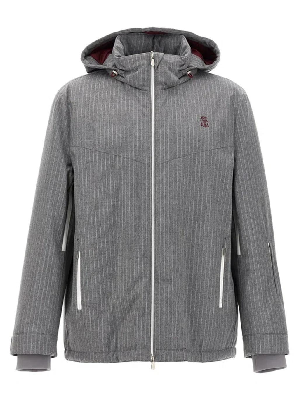 Wool Ski Jacket In Gray Product Image