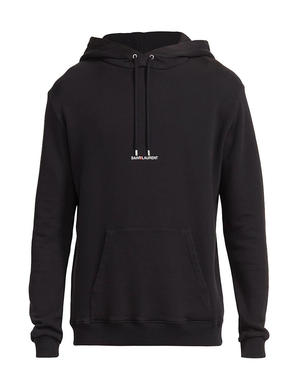 Mens Cotton-Blend Contrast Logo Hoodie Product Image