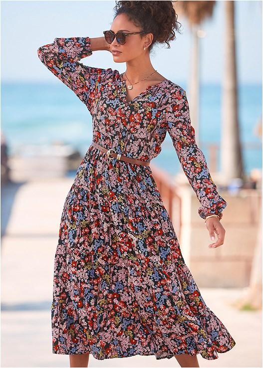 Button Down Midi Dress Product Image