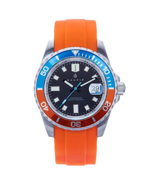 Nautis Men Interceptor Rubber Watch - Orange, 43mm - Orange Product Image