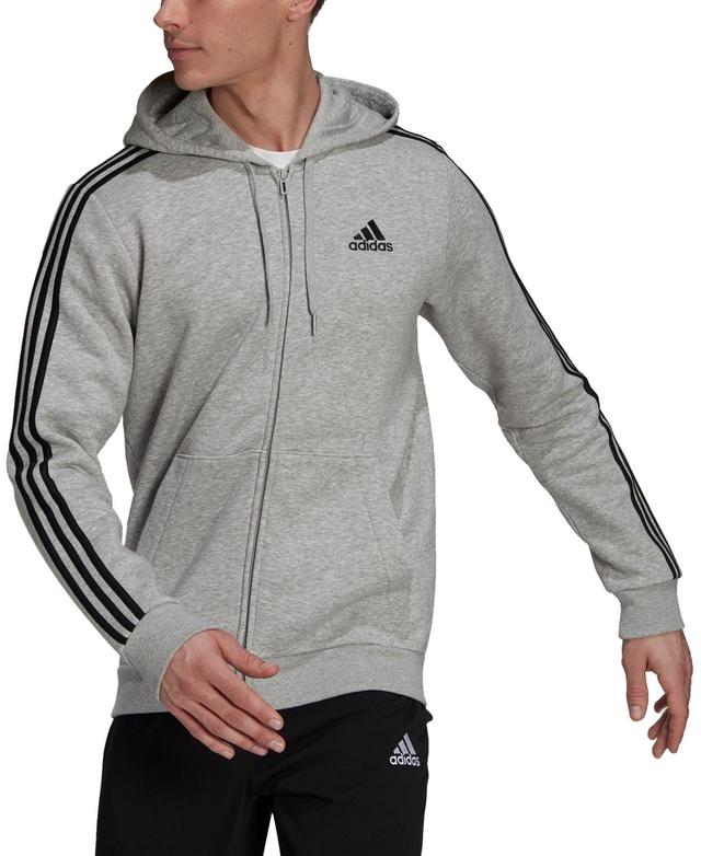 Adidas Mens Essentials Fleece 3-Stripes Full Zip Hoodie Product Image