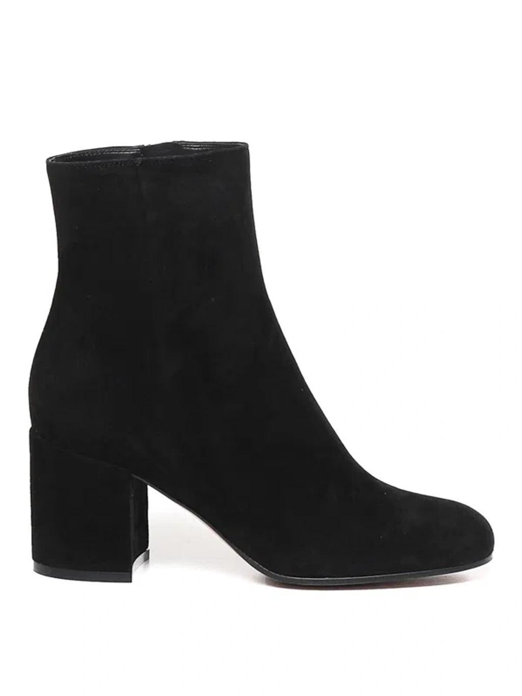 GIANVITO ROSSI Joelle 70 Suede Ankle Boots In Negro product image