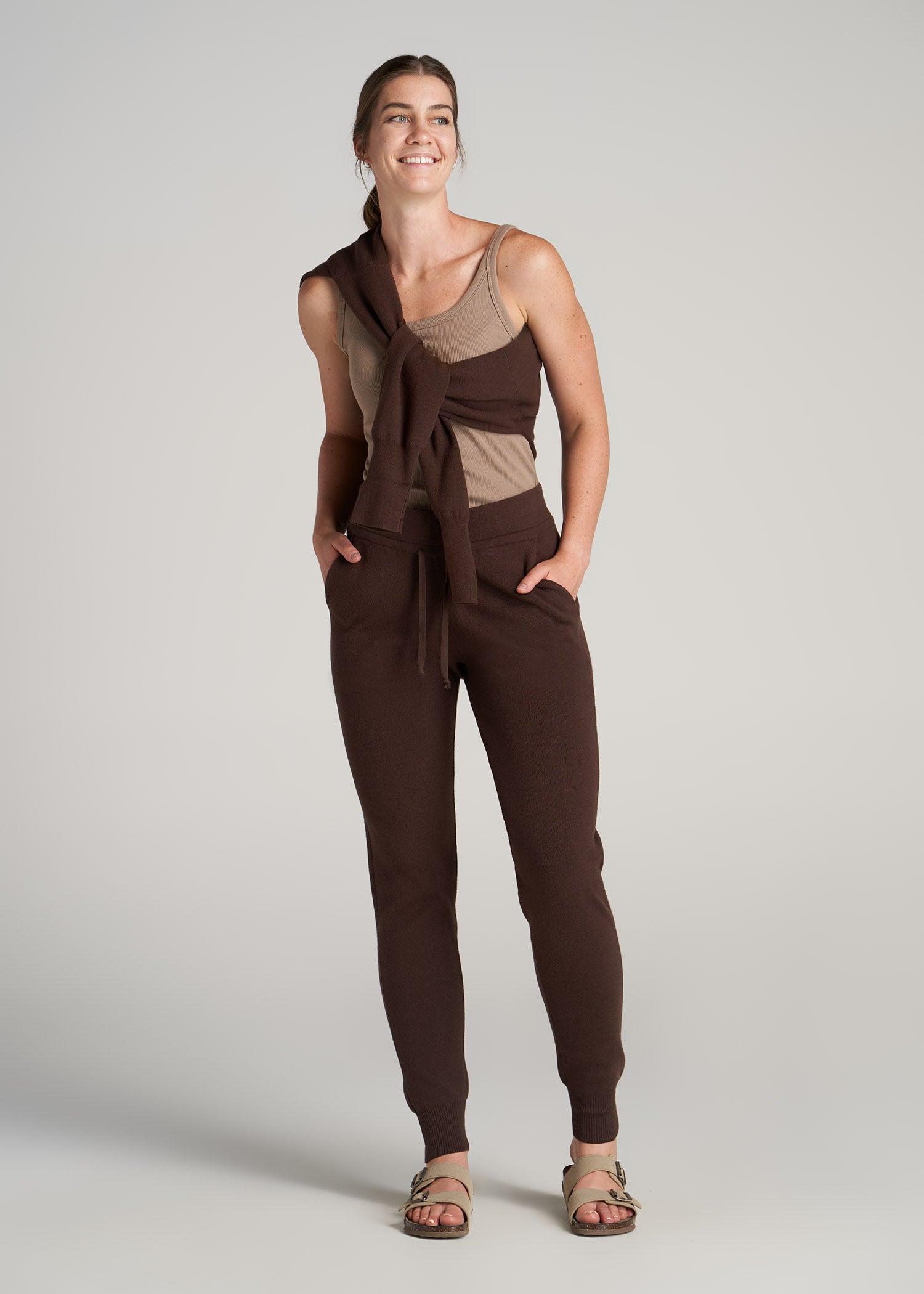 Women's Tall Knit Lounge Jogger in Chocolate Female Product Image