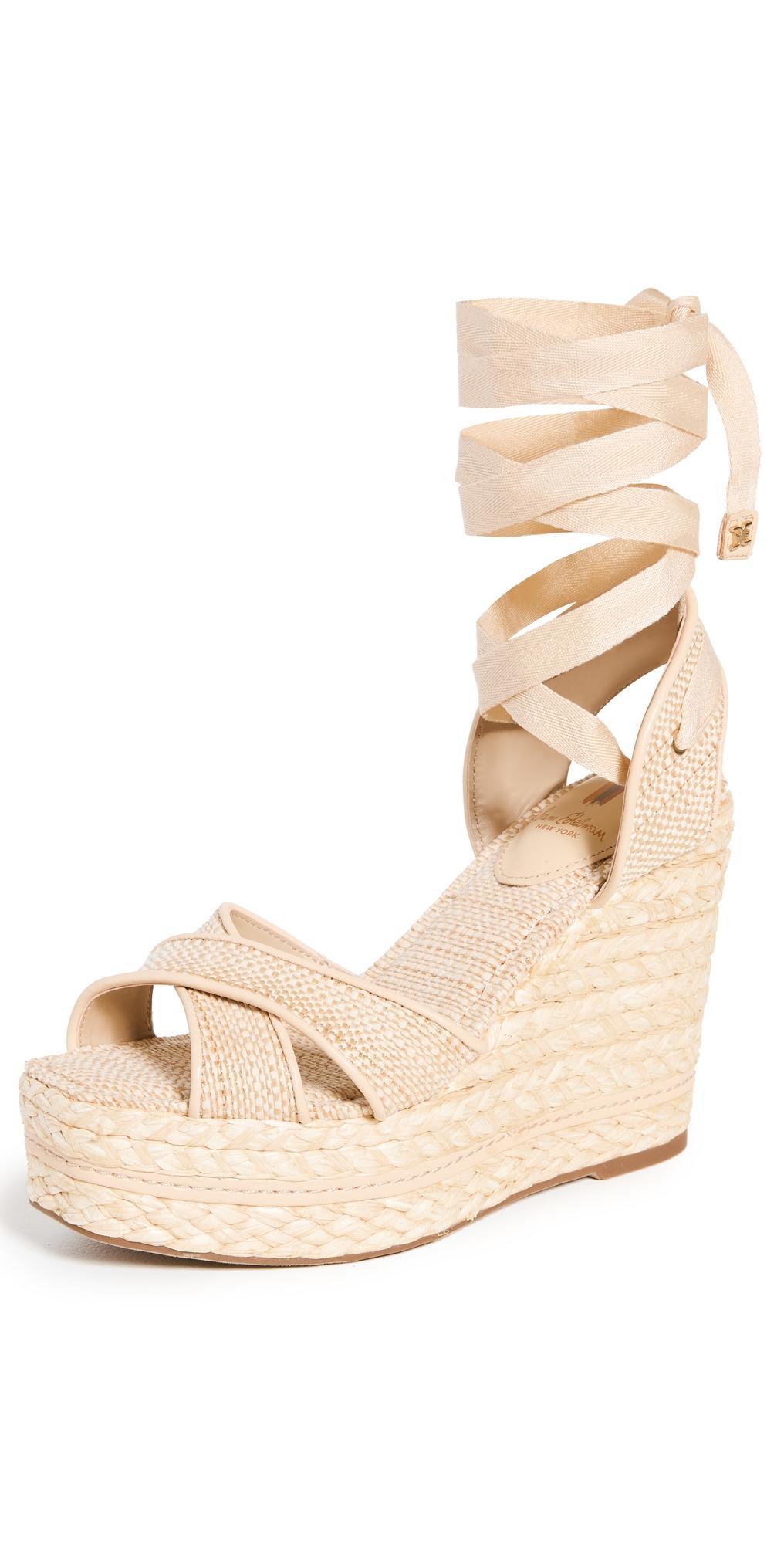 Sam Edelman Vaughn Ankle Wrap Espadrille Platform Wedge Sandal Product Image