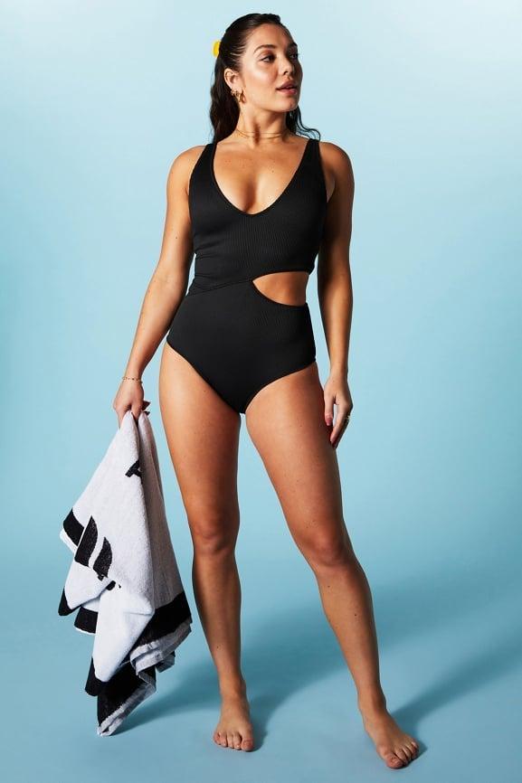 Asymmetrical Cutout Shaping One-Piece Swimsuit Product Image