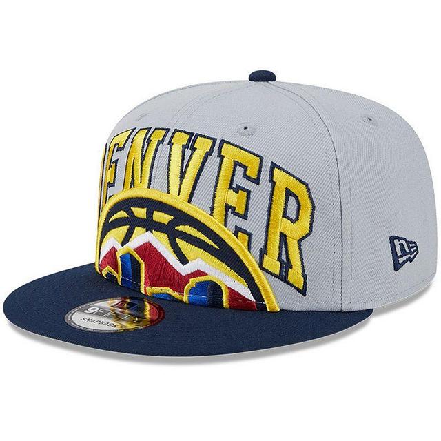 Mens New Era Gray/Navy Denver Nuggets Tip-Off Two-Tone 9FIFTY Snapback Hat Product Image